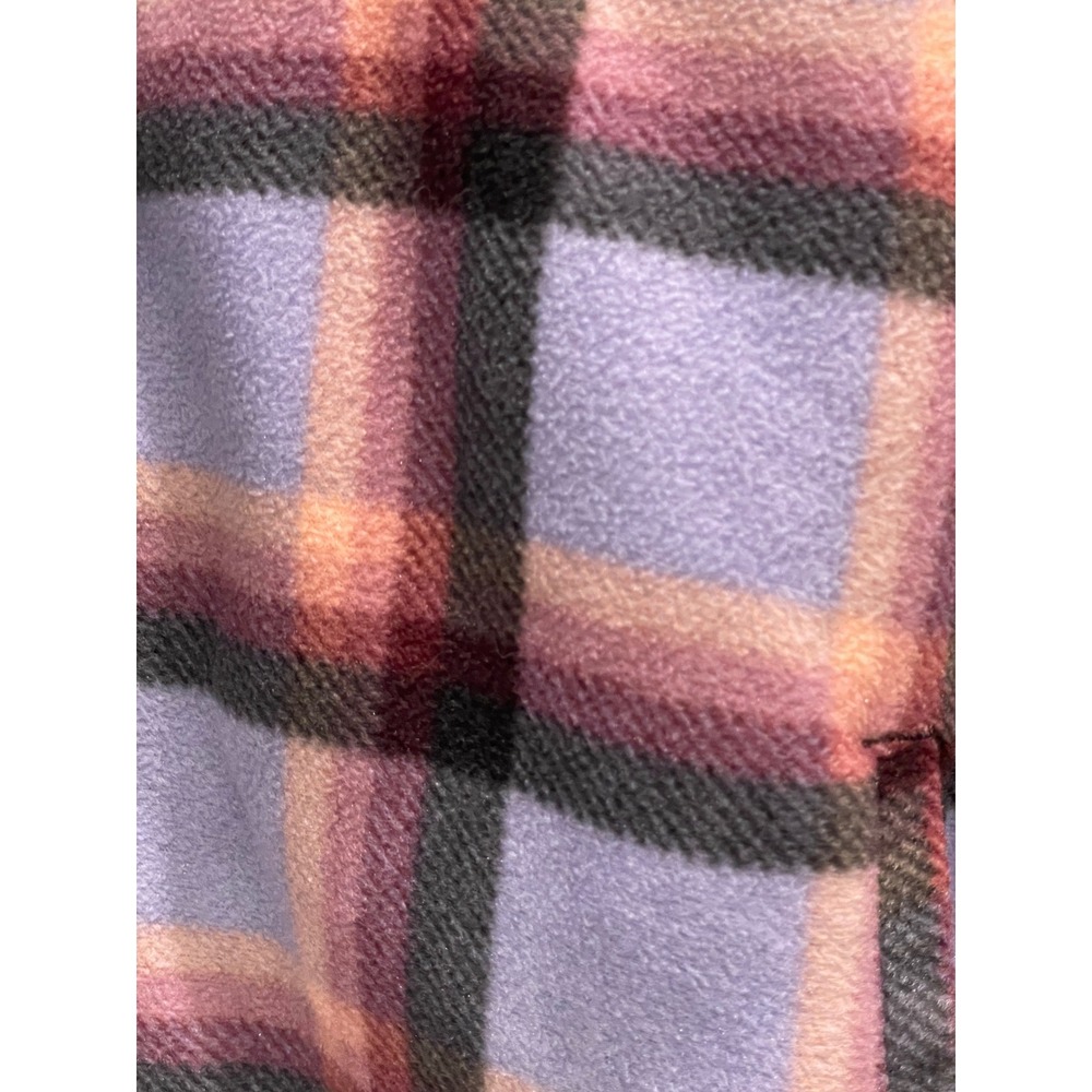 Sage Collective Womens Purple Plaid Sherpa Lined Fleece Shacket Jacket Large - Picture 3 of 6